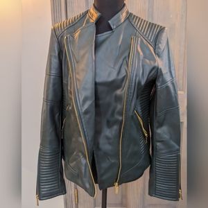 Calvin Klein Faux Leather Moto Jacket